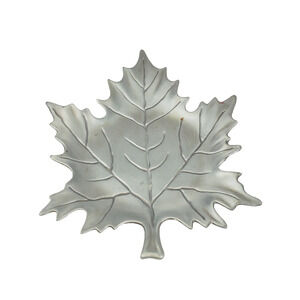 Maple Leaf Dish Adult's Cast Aluminum 7" Silver Home Decor Dining Room